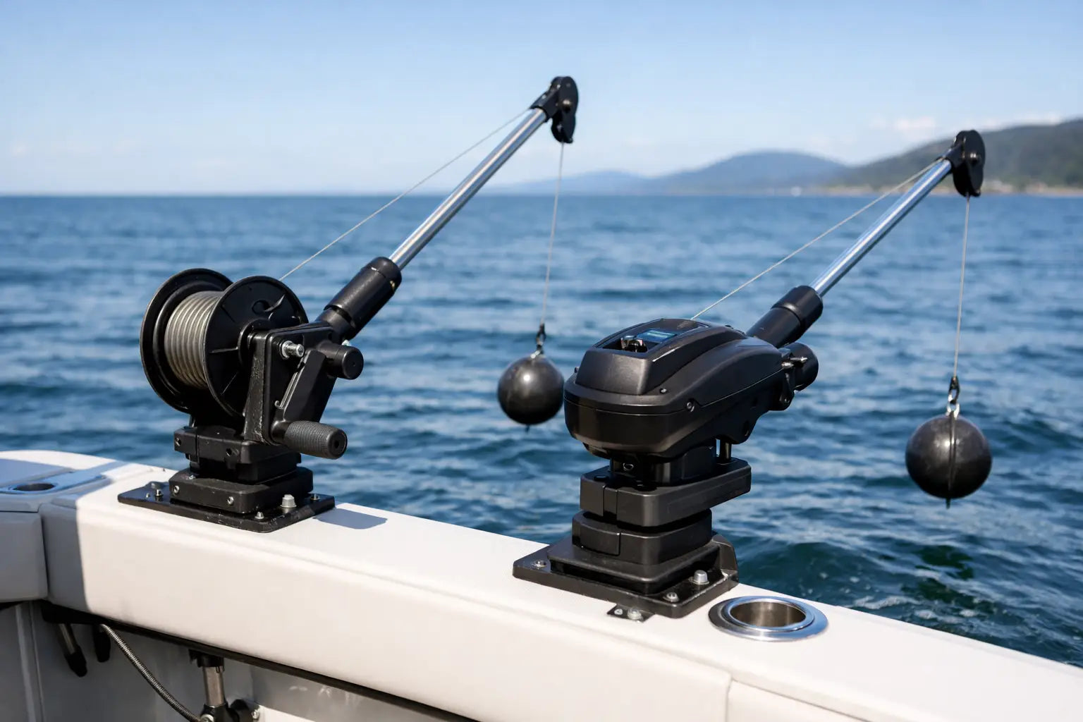 downrigger fishing reels Weight Variable (1 to 14lbs) When youre trolling for spring crappie in a calm lake with small lures Downrigger levelwind fishing reel trolling