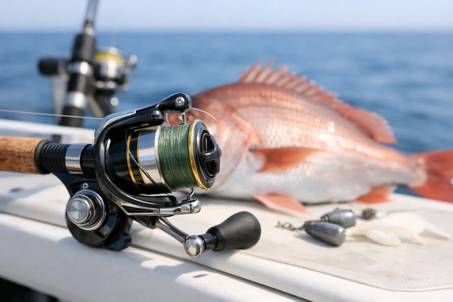best snapper fishing rod and reel 12-15 lb. Red 7ft. Spinning The rod features 6 guides plus 1 on the tip The insiders guide to snapper