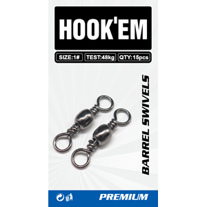 Hookem Barrel Swivels - Choose Size