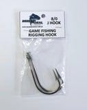 J Hook Stainless Game Rigging Hooks 8/0