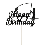 Fishing Happy Birthday Cake Topper