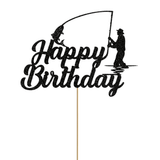 Fishing Happy Birthday Cake Topper