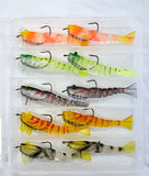 Weedless Live Shrimp Prawn Lures - 10 Pack