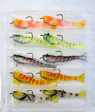 Weedless Live Shrimp Prawn Lures - 10 Pack