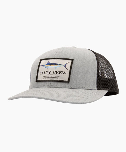 Salty Crew Marlin Mount Retro Trucker  - Heather Grey / Black