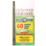 Neptune Snelled Bait Holder Hooks 60 Assorted Hooks