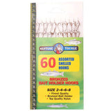 Neptune Snelled Bait Holder Hooks 60 Assorted Hooks