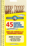 Neptune Snelled Long Shank Hooks 45 Assorted Hooks