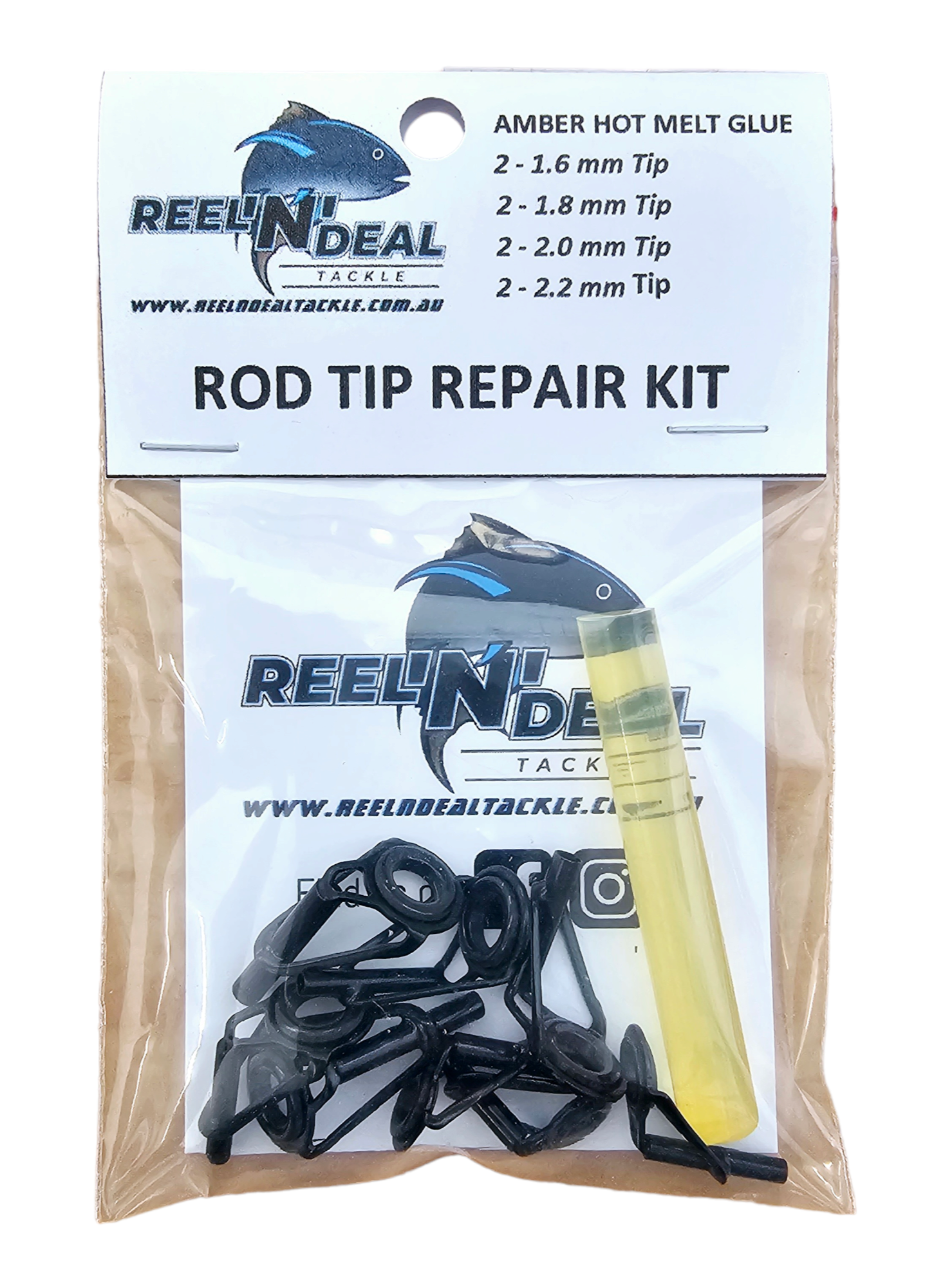 Fishing Rod Tip Repair Replacement Kit with Tips and Hot Melt – REEL 'N'  DEAL TACKLE