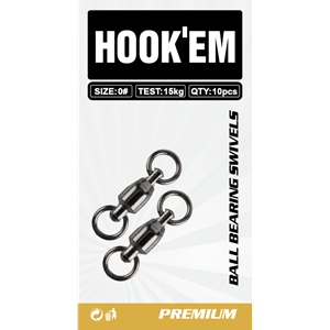 Hookem Swivels with Solid Rings - Choose Size