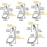 Weedless Twist Lock Jig Heads 25 Pack