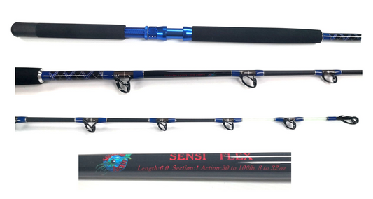 SquidPro Sensi Flex 6ft Trolling Jigging Rod