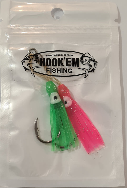 SQUID ASSIST - 1/0 60MM KEVLAR BRAID 100LB - 2 PACK - REEL 'N' DEAL TACKLE