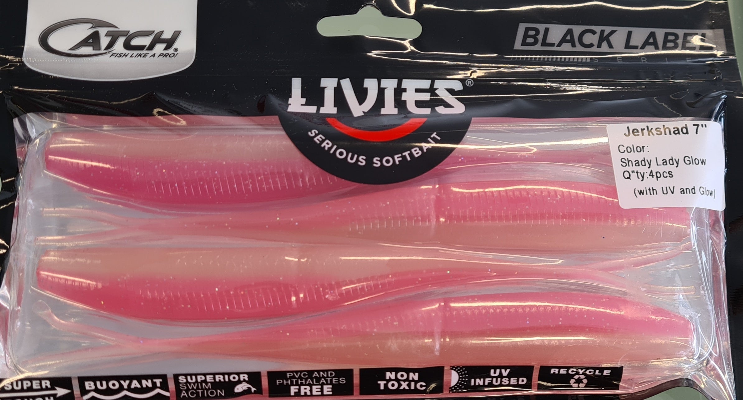 CATCH BLACK LABEL LIVIES 7" JERKSHAD - REEL 'N' DEAL TACKLE