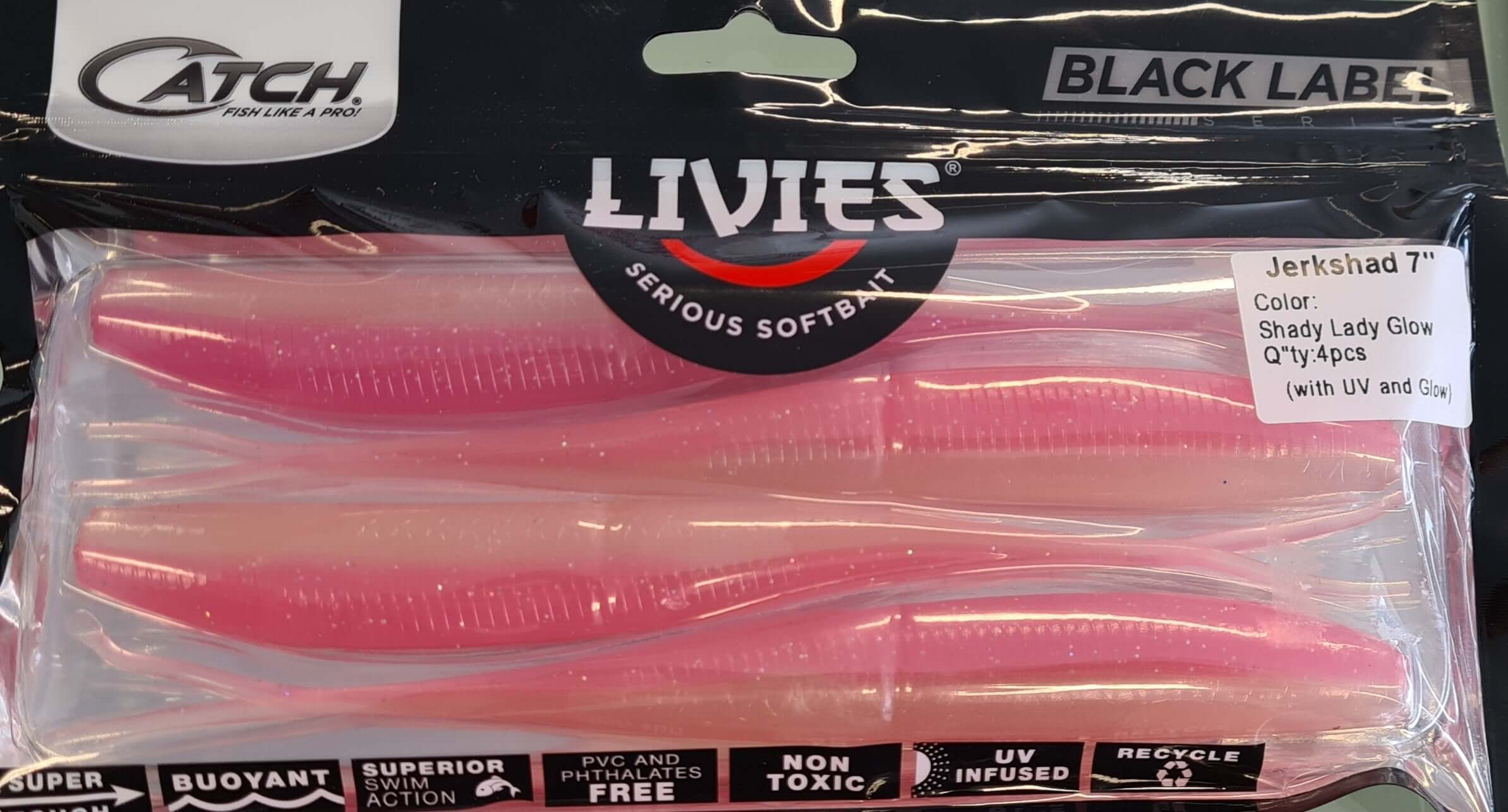 CATCH BLACK LABEL LIVIES 7" JERKSHAD - REEL 'N' DEAL TACKLE