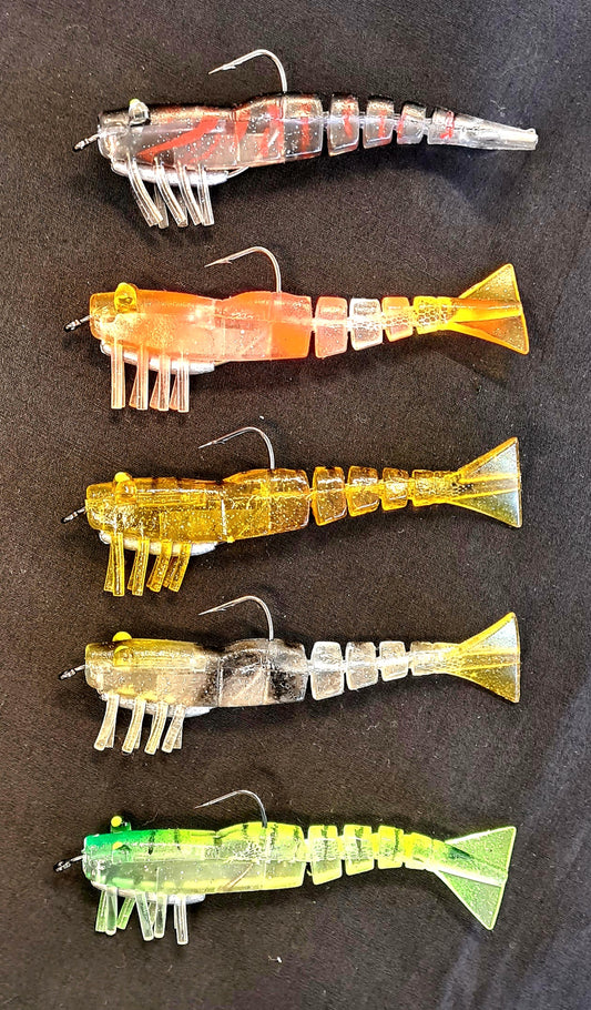 Weedless Live Shrimp Prawn Lures