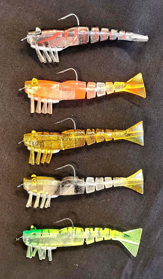 Weedless Live Shrimp Prawn Lures