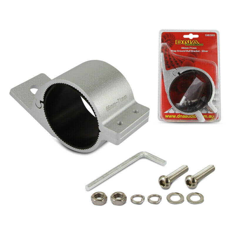 66-71MM BULL BAR BRACKET MOUNTS - SILVER - REEL 'N' DEAL TACKLE