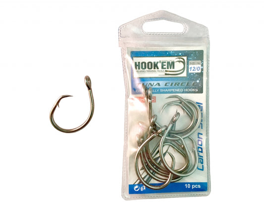 TUNA CIRCLE HOOKS 12/0 - 10 PIECES / PACK - REEL 'N' DEAL TACKLE