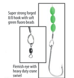 Neptune Jet Head Trolling Lure 125mm Skirt 50kg Wire Rigged