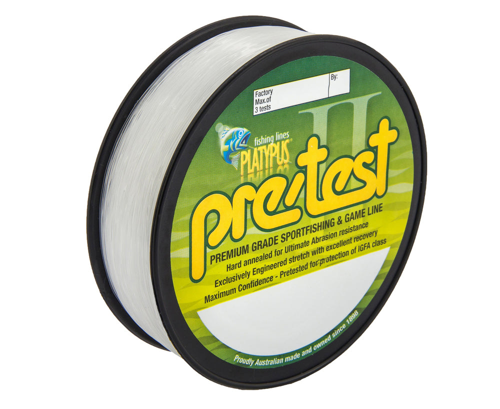 PLATYPUS PRE TEST MONOFILAMENT LINE CLEAR - 300M - REEL 'N' DEAL TACKLE