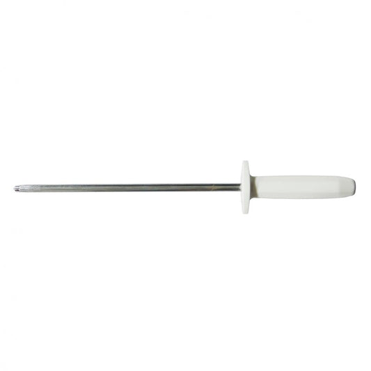 Sicut Sharpening Steel - Medium 10″ Rod With White Handle