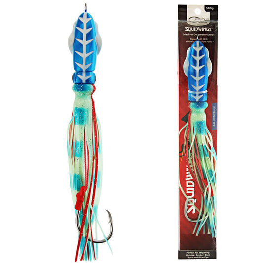 Catch Squid Wings Deepwater Slow Jig 500g Blue Glow