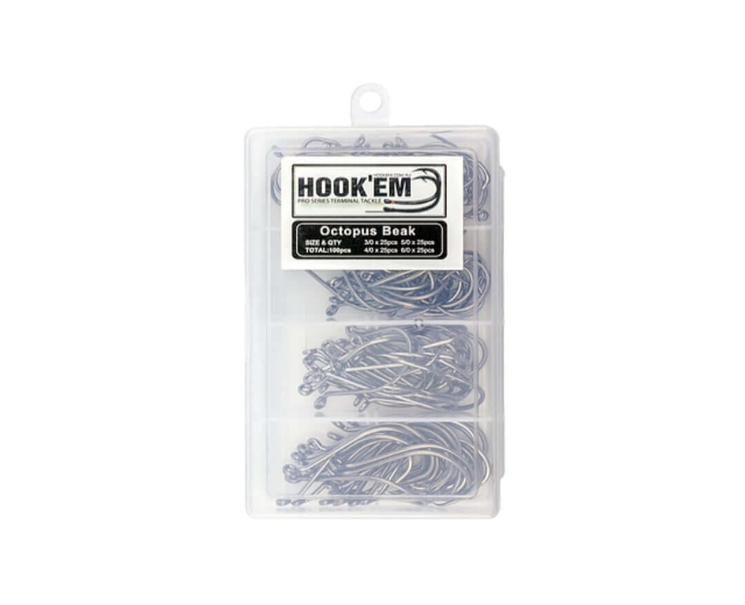 HOOKEM BEAK HOOKS - 3/0 4/0 5/0 6/0 - 100 PACK - REEL 'N' DEAL TACKLE