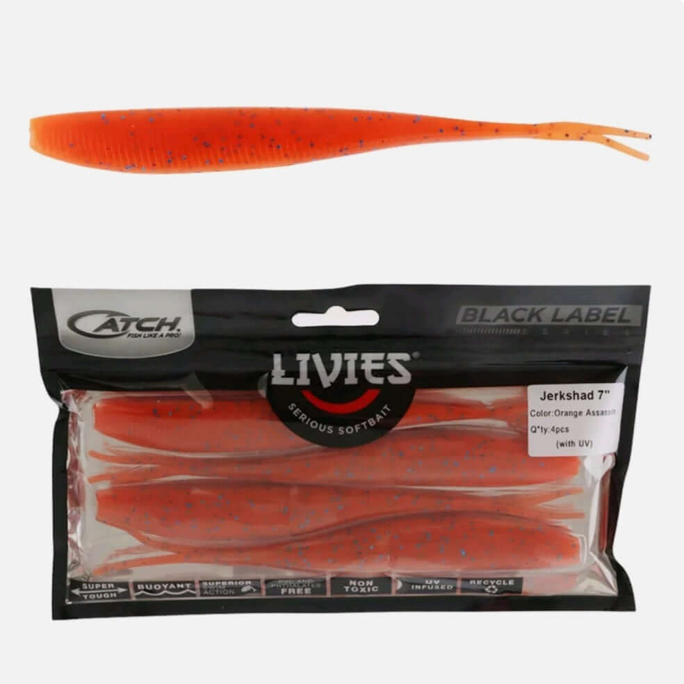 CATCH BLACK LABEL LIVIES 7" JERKSHAD - REEL 'N' DEAL TACKLE