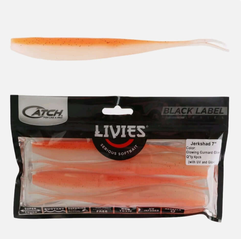 CATCH BLACK LABEL LIVIES 7" JERKSHAD - REEL 'N' DEAL TACKLE