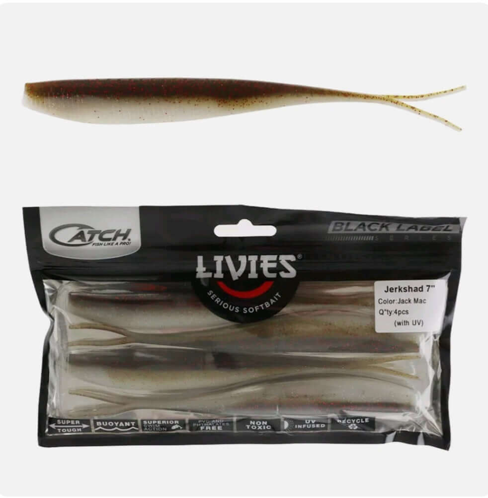 CATCH BLACK LABEL LIVIES 7" JERKSHAD - REEL 'N' DEAL TACKLE