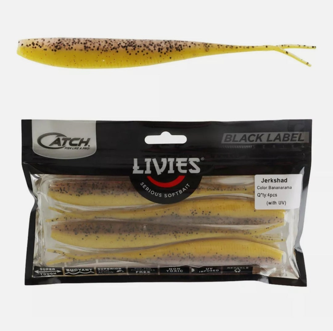 CATCH BLACK LABEL LIVIES 7" JERKSHAD - REEL 'N' DEAL TACKLE