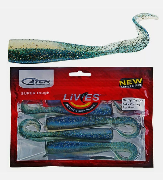 CATCH LIVIES 5" CURLY TAIL - REEL 'N' DEAL TACKLE