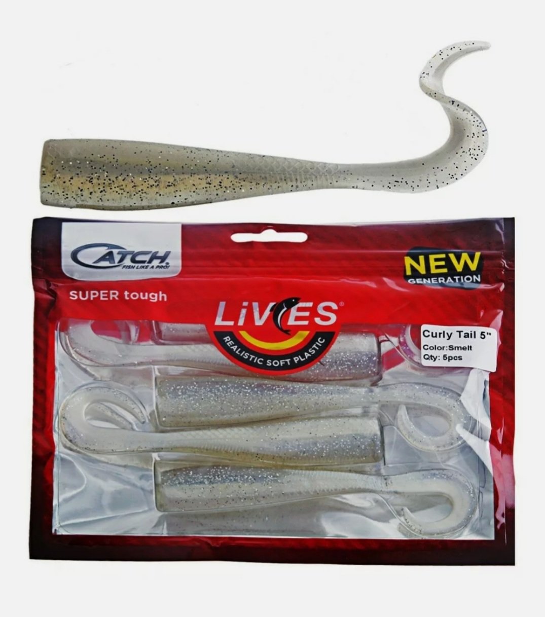 CATCH LIVIES 4" CURLY TAIL - REEL 'N' DEAL TACKLE