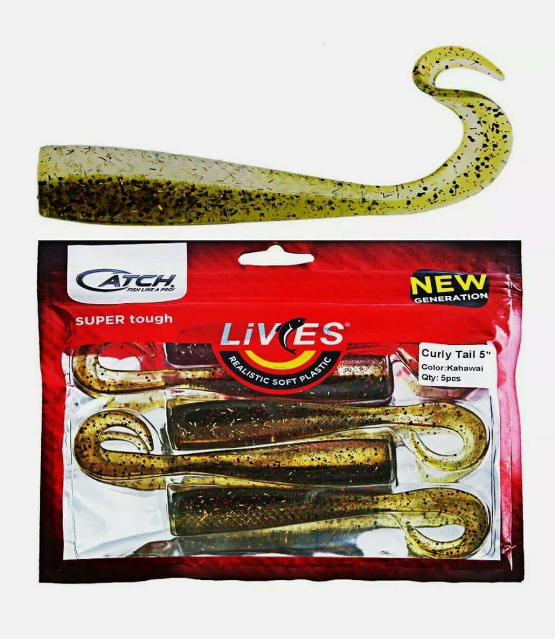 CATCH LIVIES 5" CURLY TAIL - REEL 'N' DEAL TACKLE