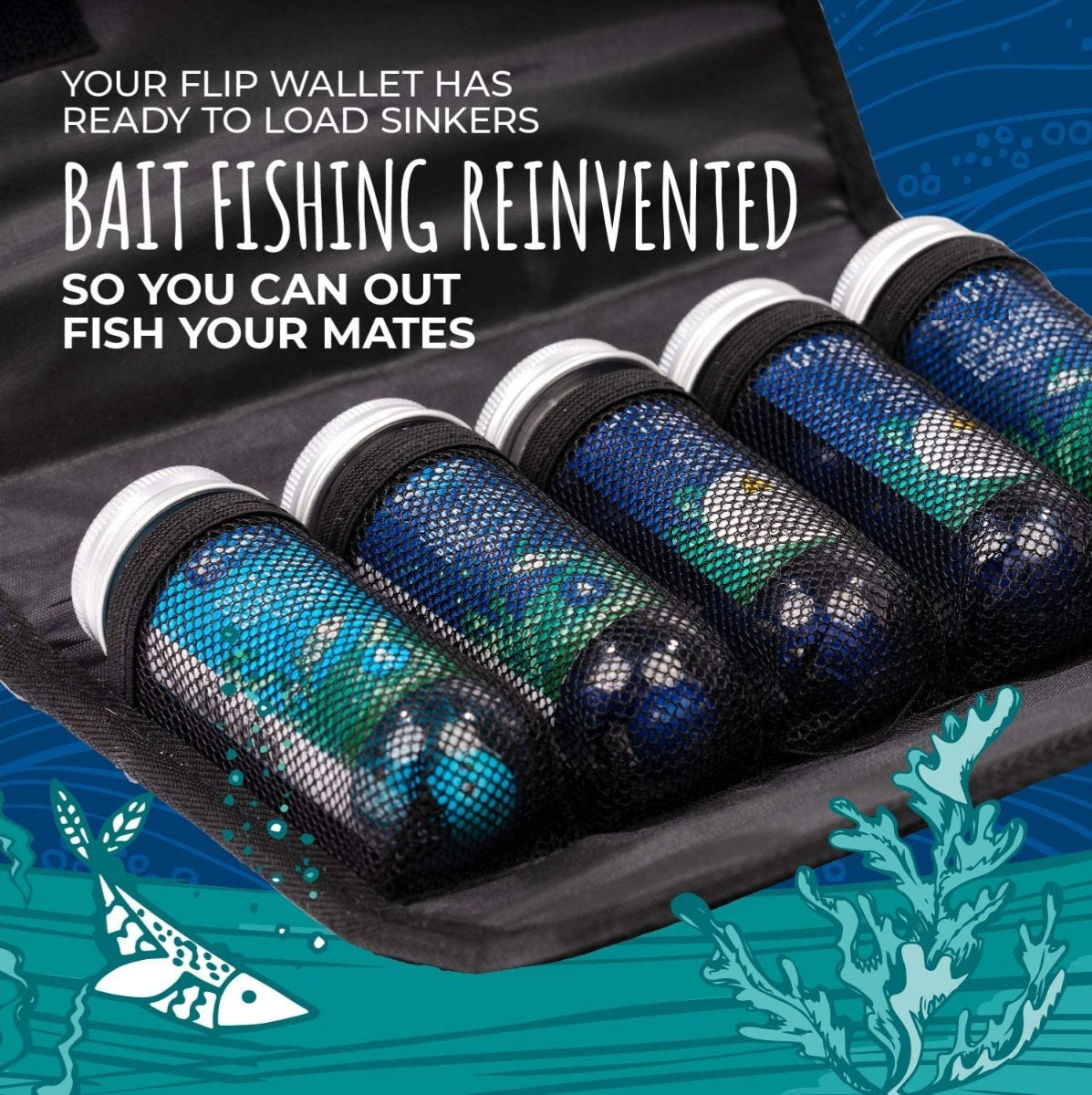 KLIK SINKERS (BLUE) FLIP WALLET PACK - REEL 'N' DEAL TACKLE