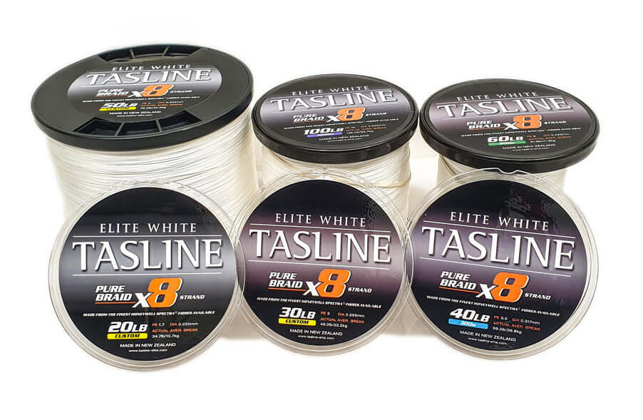 TASLINE ELITE WHITE X8 - 150M SPOOLS - REEL 'N' DEAL TACKLE