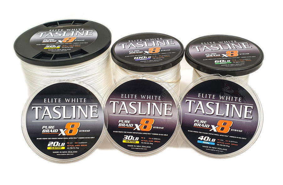 TASLINE ELITE WHITE X8 - 1000M SPOOLS - REEL 'N' DEAL TACKLE