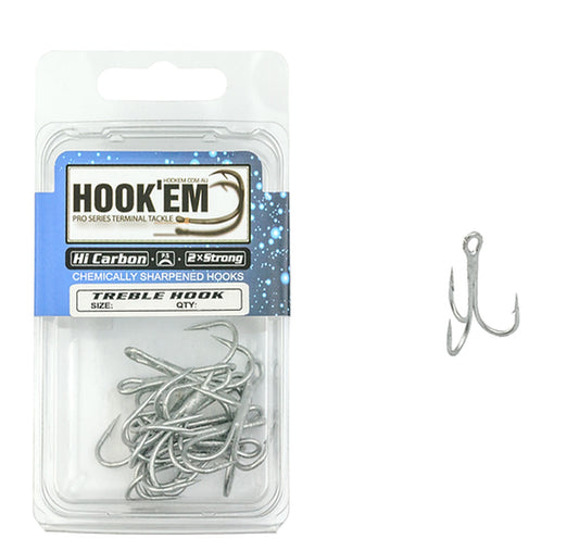 HOOKEM TREBLE HI CARBON HOOKS - REEL 'N' DEAL TACKLE