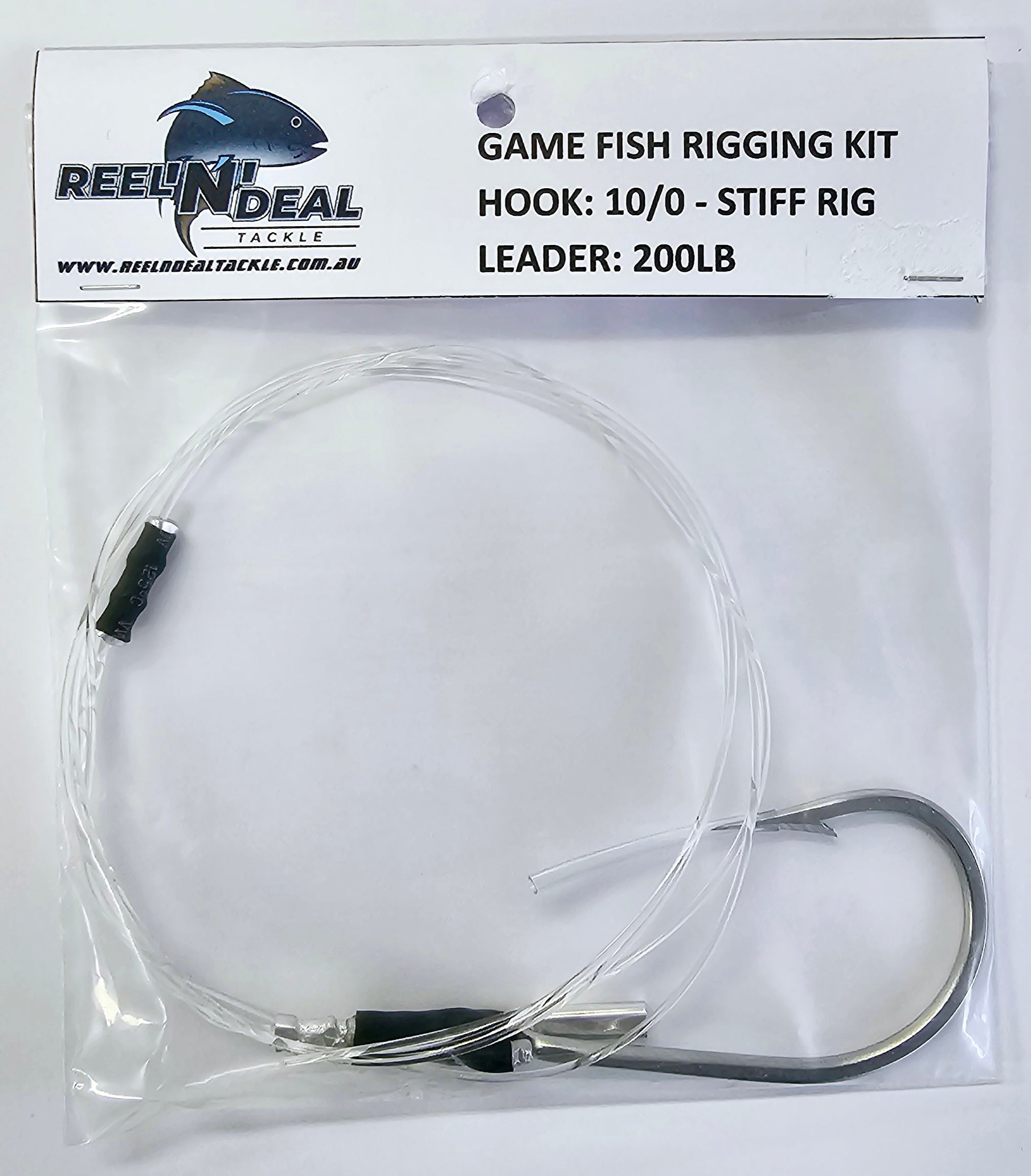 Tuna Rigging Pack 10/0 Stiff Rig Hook 200lb leader – REEL 'N' DEAL TACKLE