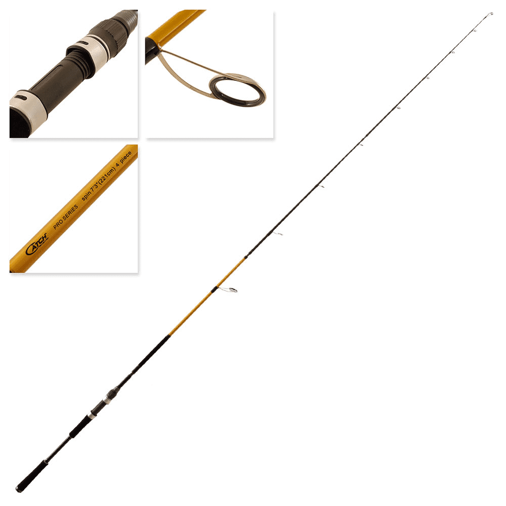 CATCH PRO SERIES 7'3″ 221CM 1-3 PE 120g 4 PIECE TRAVEL SPIN ROD - REEL 'N' DEAL TACKLE