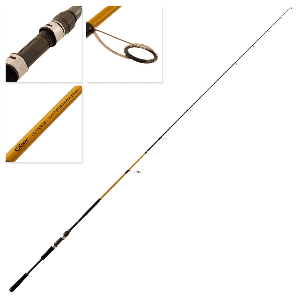 CATCH PRO SERIES 7'3″ 221CM 1-3 PE 120g 4 PIECE TRAVEL SPIN ROD - REEL 'N' DEAL TACKLE