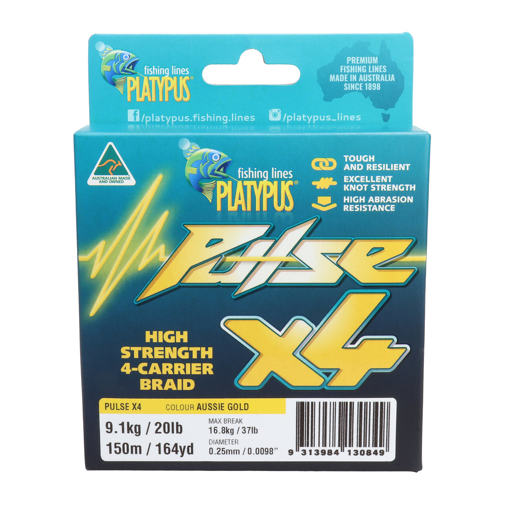 PLATYPUS PULSE X4 BRAID - 150M - REEL 'N' DEAL TACKLE