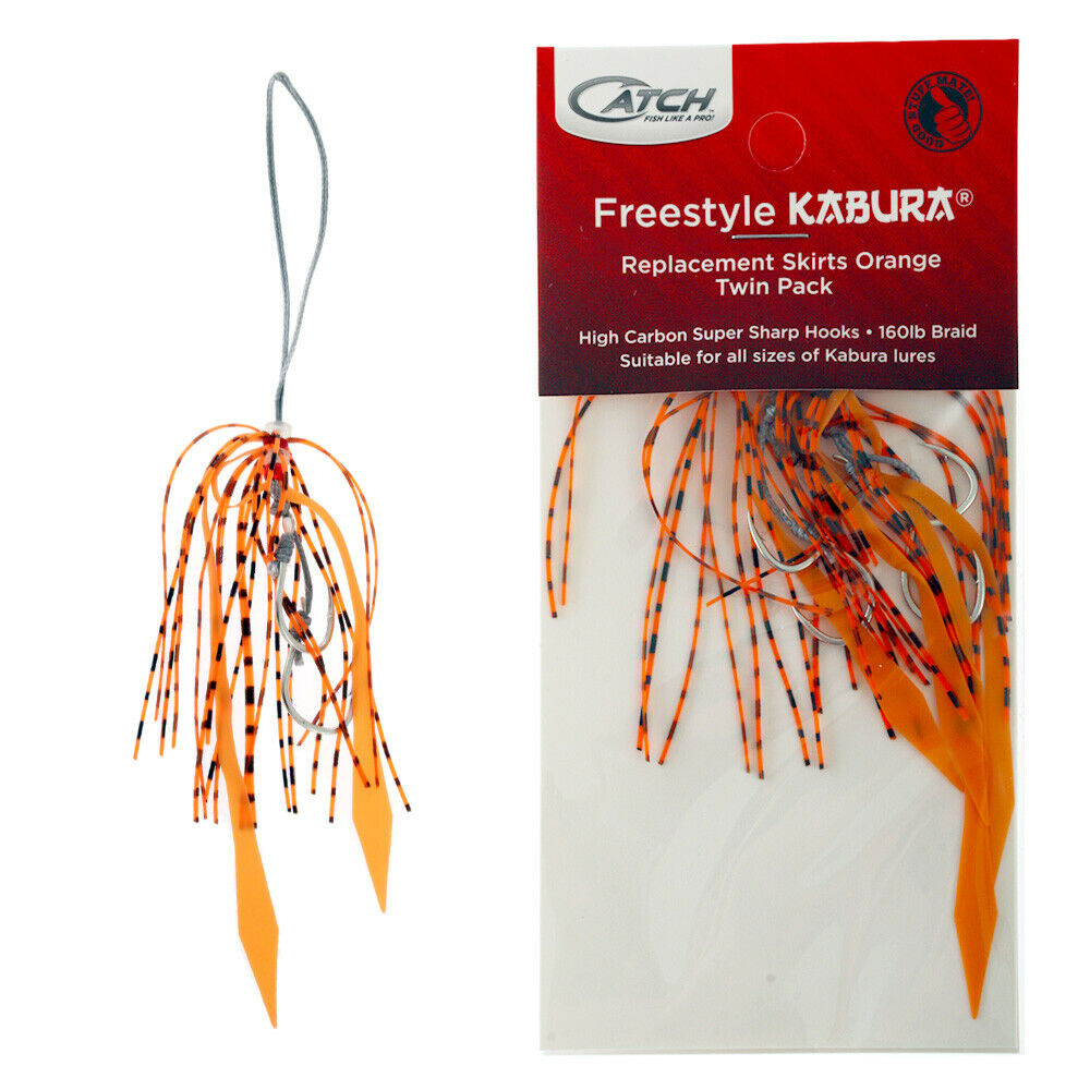 CATCH KABURA REPLACEMENT SKIRT TWIN HOOK SIZE 1 - REEL 'N' DEAL TACKLE