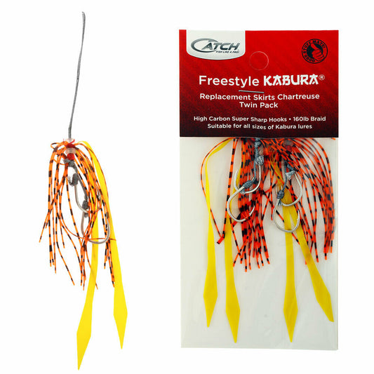 CATCH KABURA REPLACEMENT SKIRT TWIN HOOK SIZE 1 - REEL 'N' DEAL TACKLE
