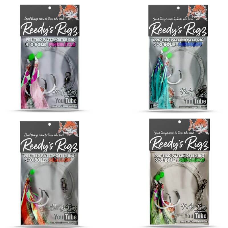 REEDYS RIGS PATERNOSTER SNAPPER RIGS 6/0 - REEL 'N' DEAL TACKLE