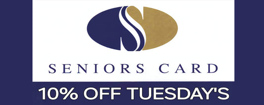 Seniors Card Tuesday's 10% Off
