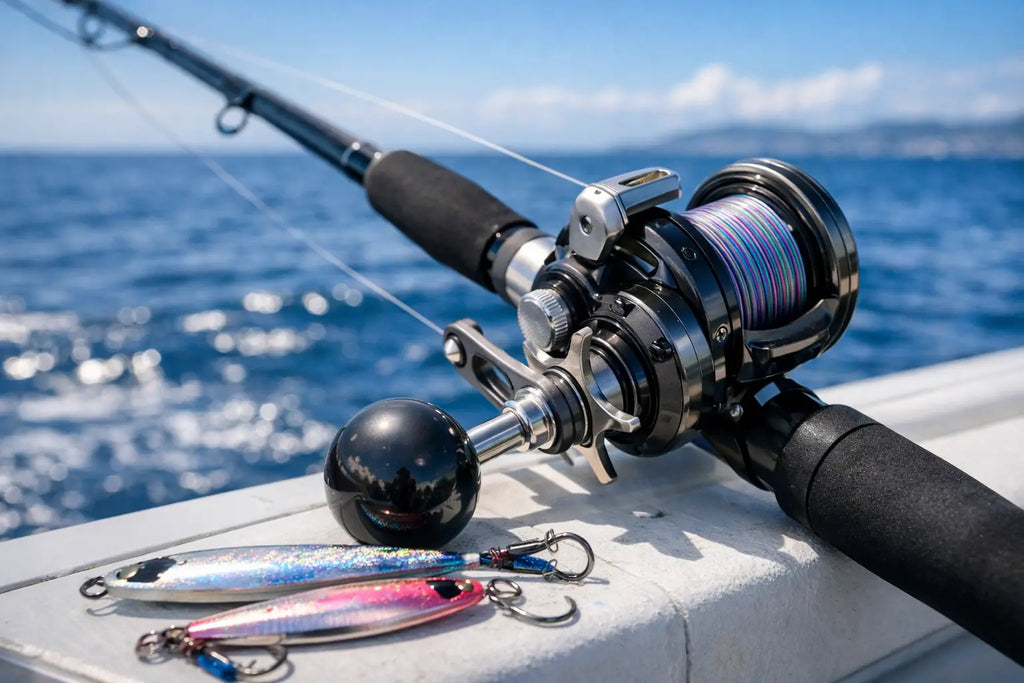 best jigging reel fishing GOMEXUS Slow Pitch LS20 CNC All Aircraft Grade Aluminum Body Lever Drag Left Hand Conventional Reel : Sports & Outdoors Aluminum CNC Saltwater Reel with 30kg Braking Force Fishing Reel Best Walleye Jigging
