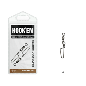 Hookem Crane Snap Coastlock Swivels - Choose Size