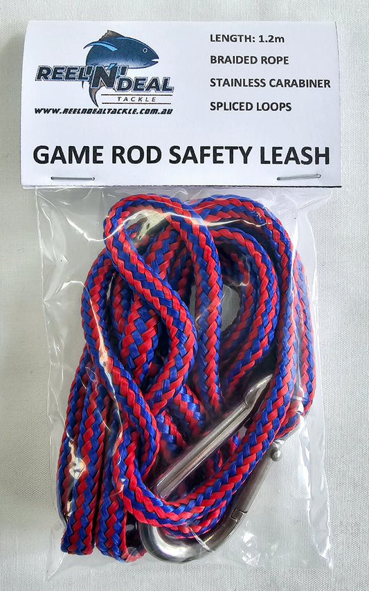 Game Fishing Braided Rope Safety Line Rod Leash 1.2m